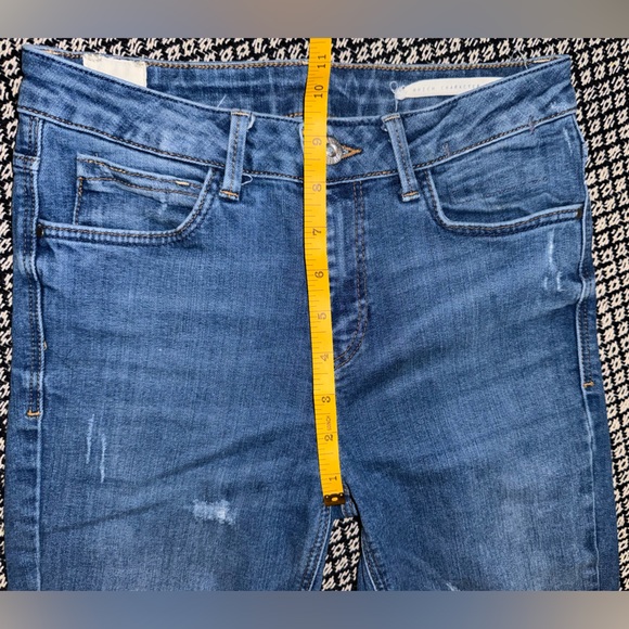 Zara Trafaluc Distressed Jeans - The Lady Skinny Crop - Ripped Knees - Size: 4 - Picture 5 of 12